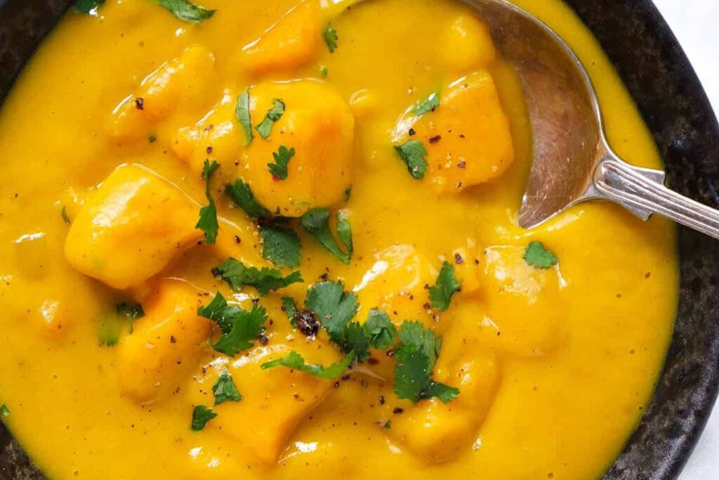 Vegan Sweet Potato Soup by The Clever Meal