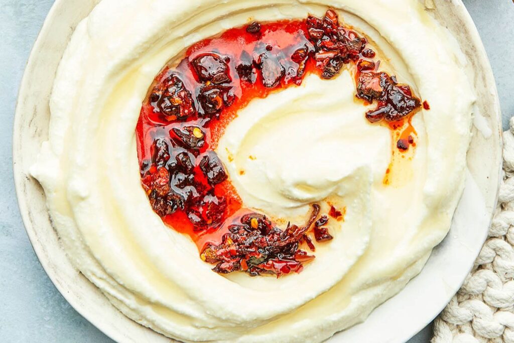 Whipped Feta With Honey Chili Crisp by Kelly Neil