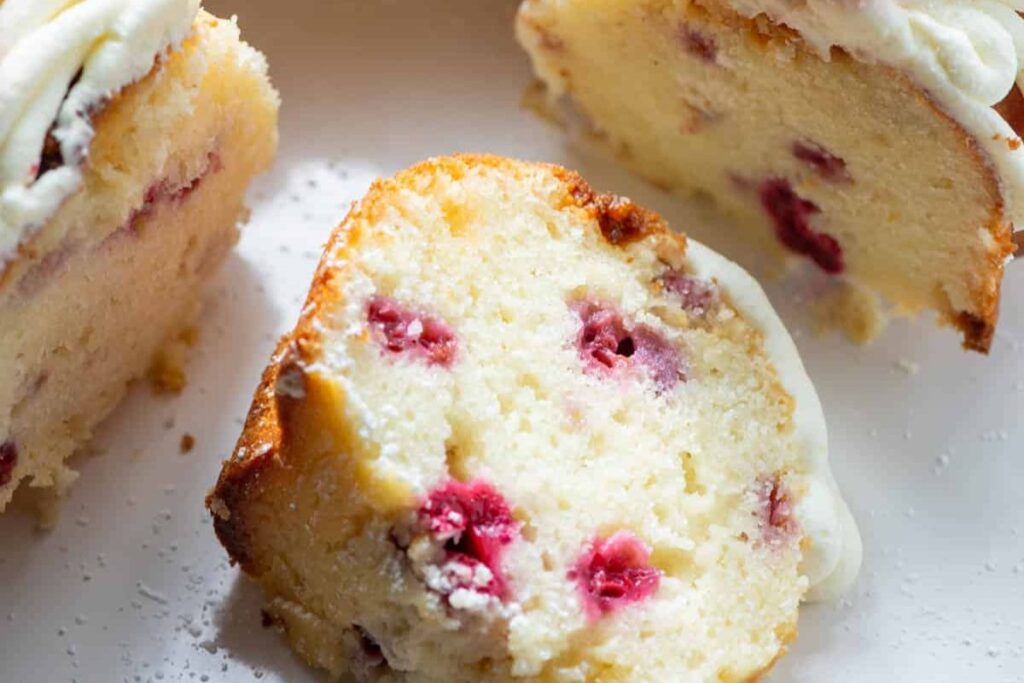 White Chocolate Raspberry Bundt Cake by Next Level Baker