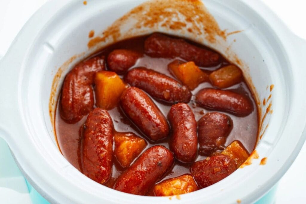 Al Pastor Little Smokies with Pineapple by Midwexican