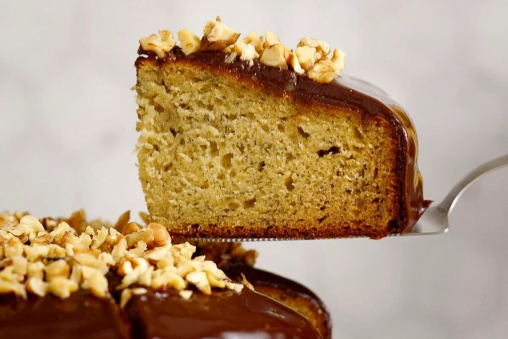 Banana Olive Oil Cake With Mexican Chocolate Ganache by Parsley and Parm