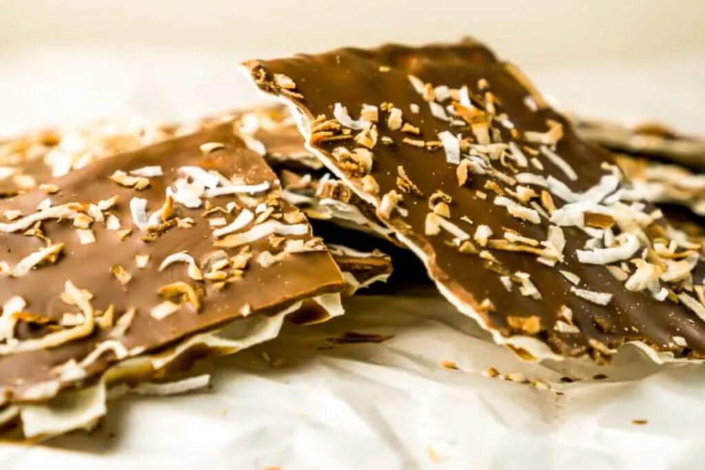 Chocolate Covered Matzo with Coconut by Babaganosh