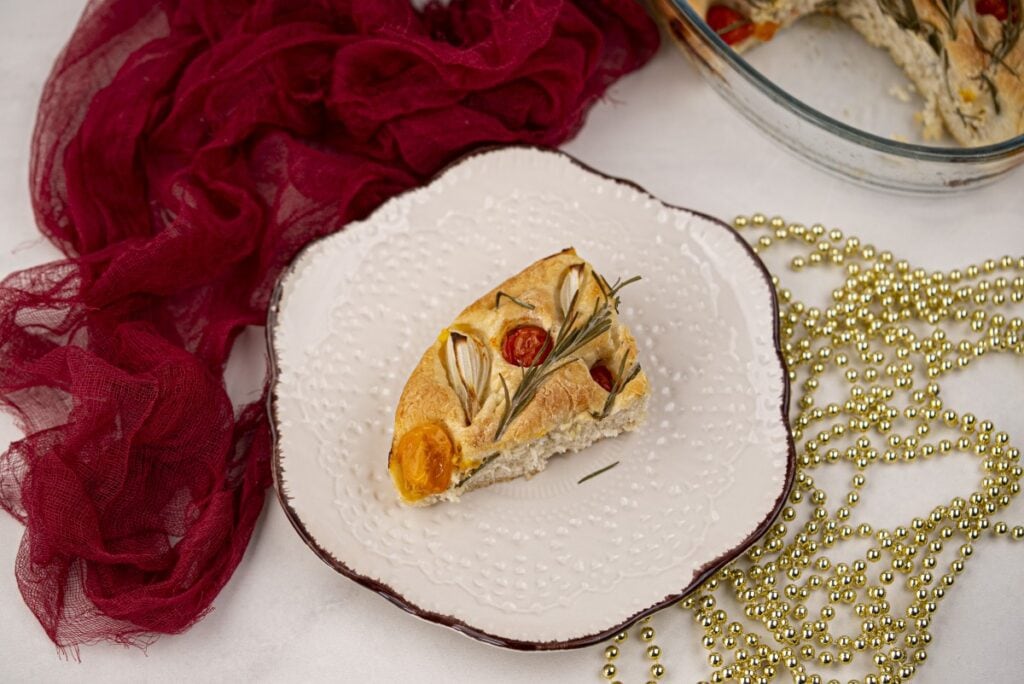 Christmas focaccia bread