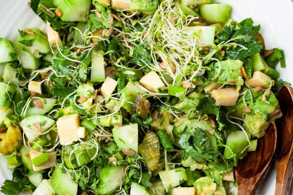 Cilantro Cucumber Salad With Avocado Pickles by My Chefs Apron