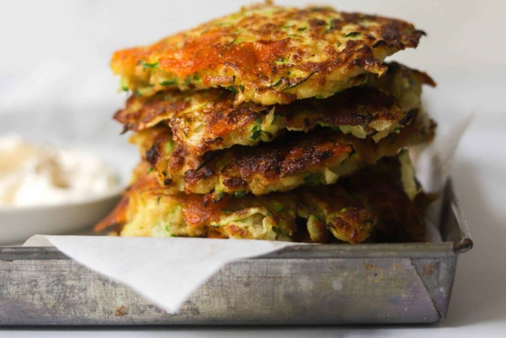 Crispy Zucchini Fritters by The Healthy Epicurean