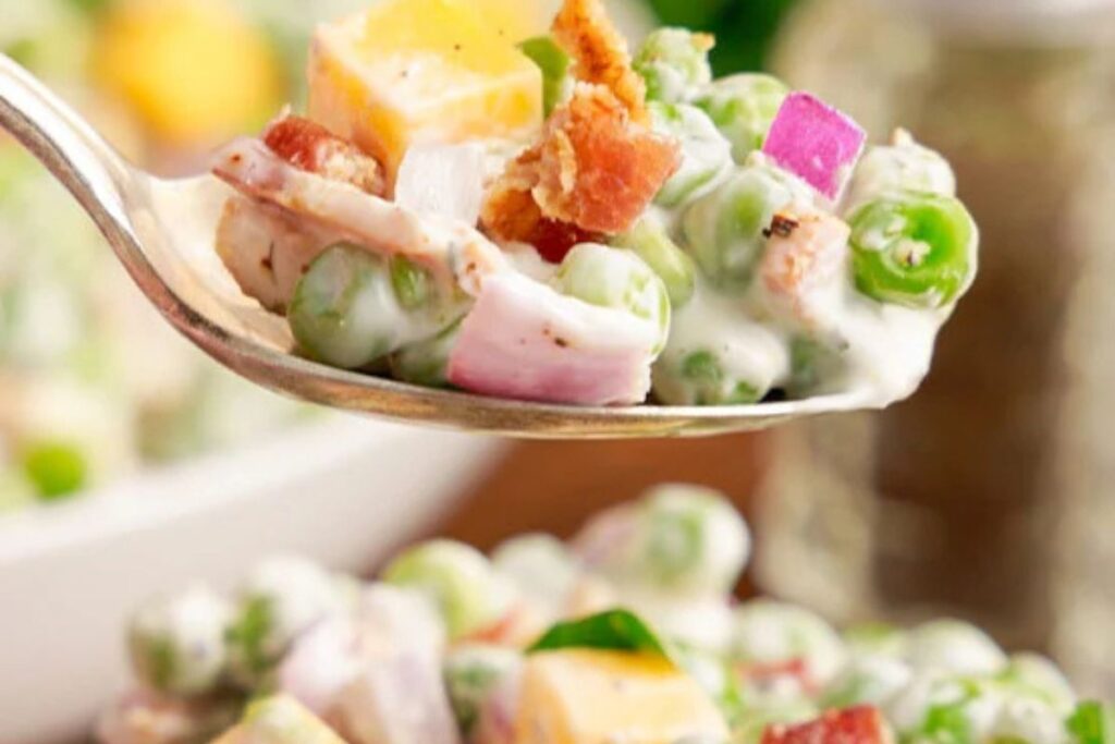 Easy Pea Salad with Bacon by The Slow Roasted Italian