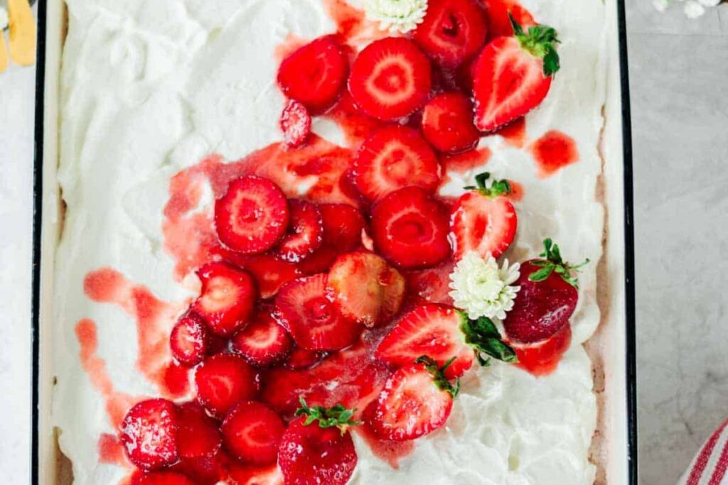 Easy Strawberry Tres Leches Cake by A Latin Flair