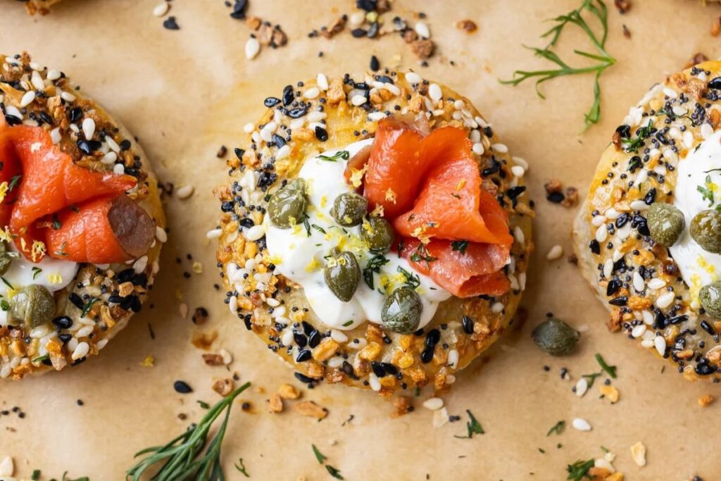 Everything Bagel Salmon Cream Puffs by Evolving Table
