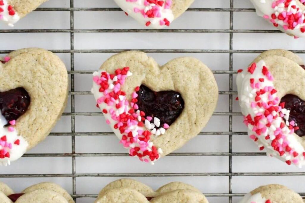 Gluten Free Valentines Day Heart Cookies by Stregth and Sunshine