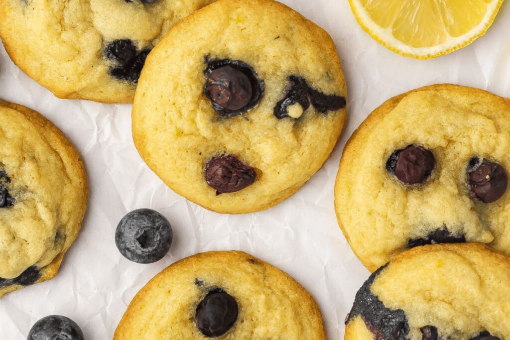 Lemon Blueberry Cookies by Hungry Whisk