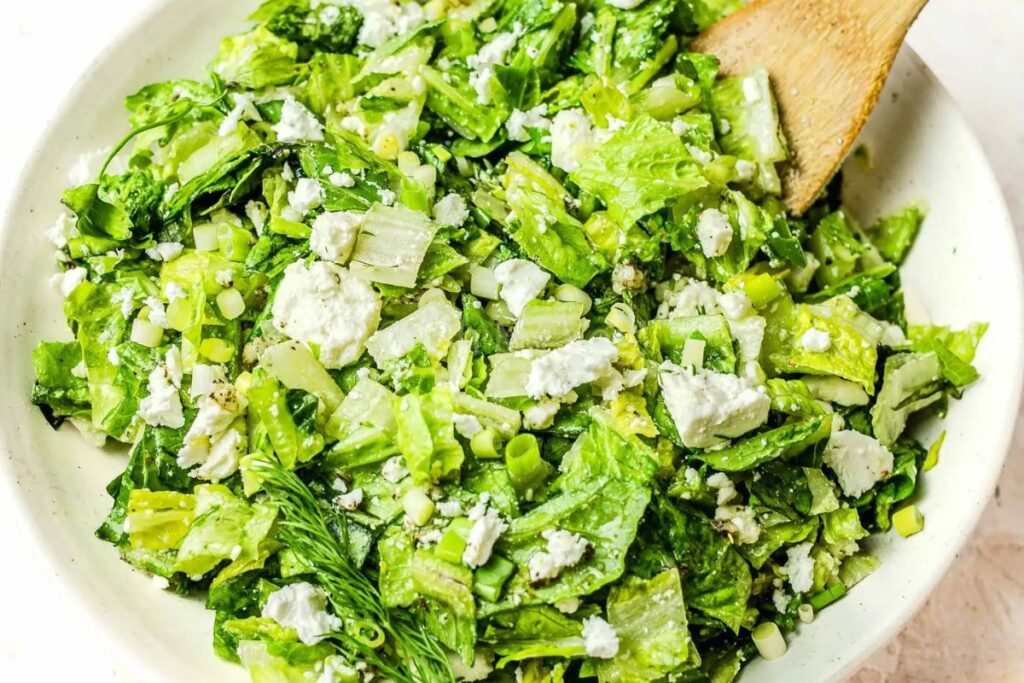 Marouli Salad Greek Lettuce Salad by Oh My Veg