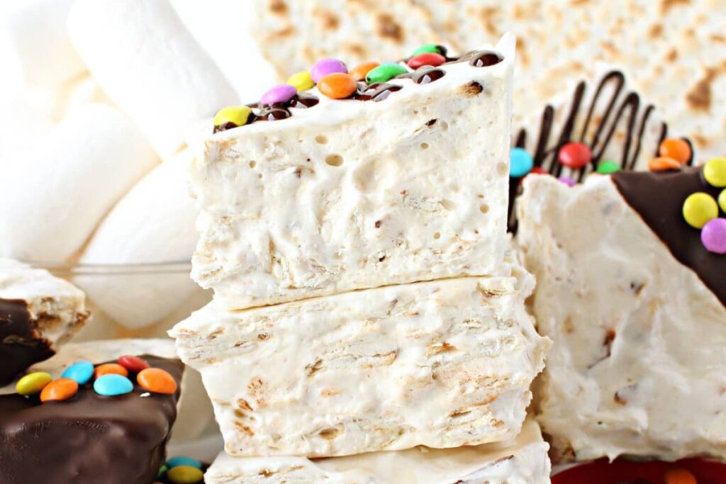 Passover Matzo Marshmallow Treats by The Monday Box