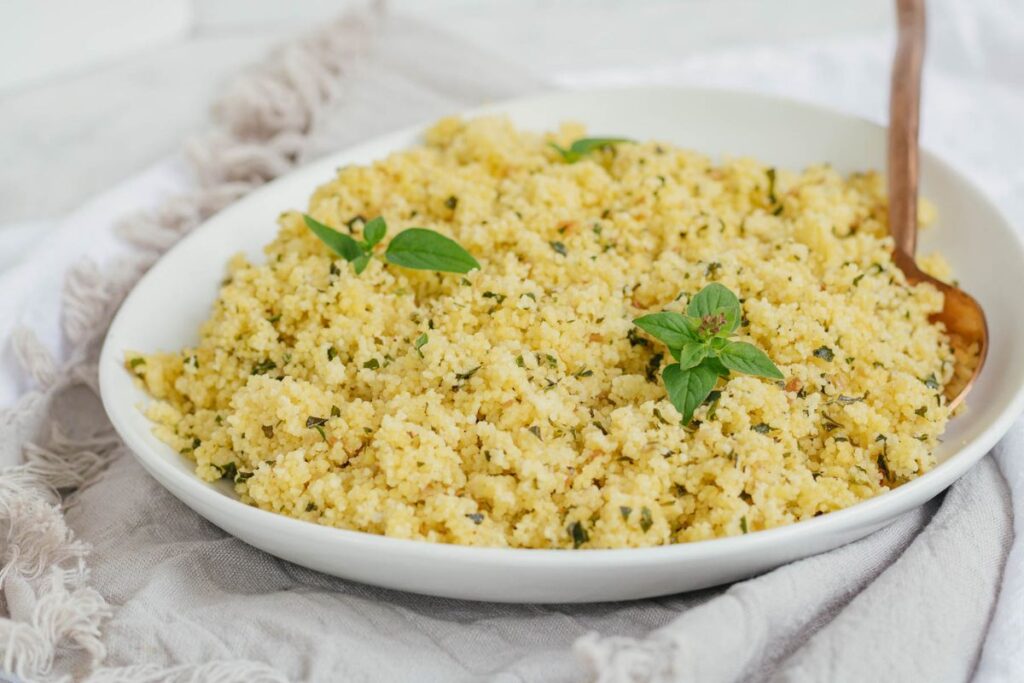 Pesto Couscous by Piper Cooks