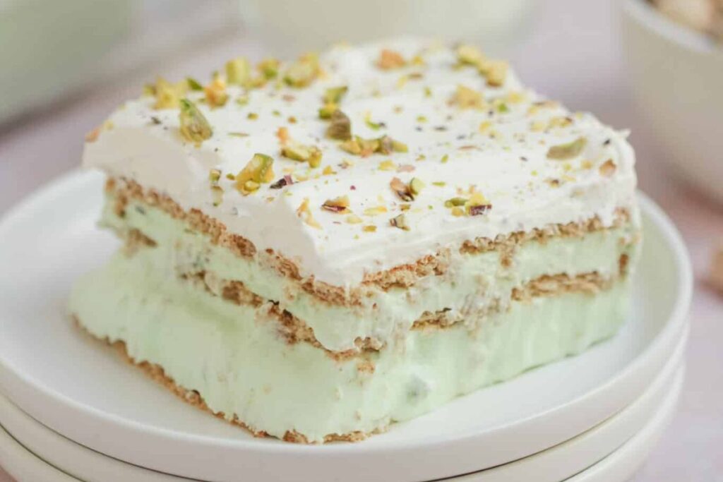 Pistachio Ice Box Cake by Life Love Liz
