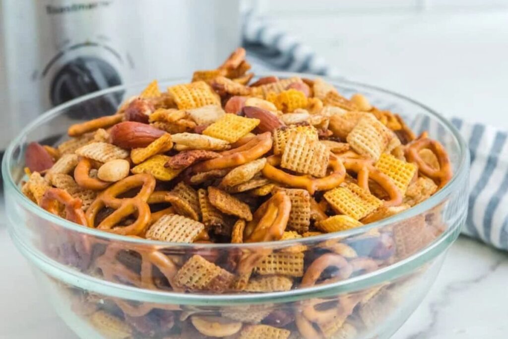 Slow Cooker Chex Mix by Back To My Southern Roots