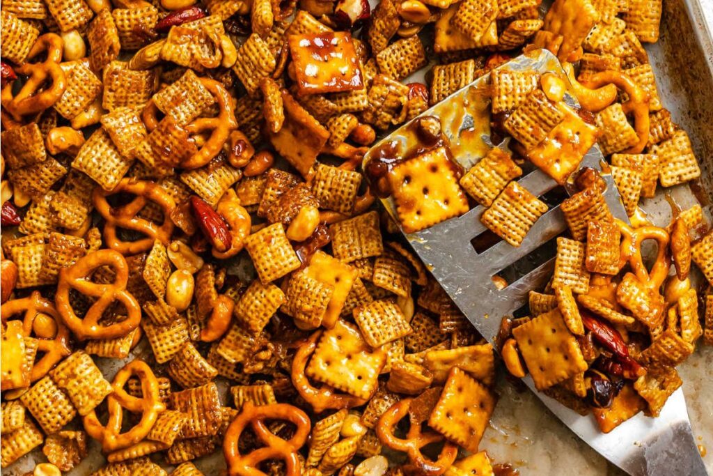 Toffee Chex Mix by I Heart Eating