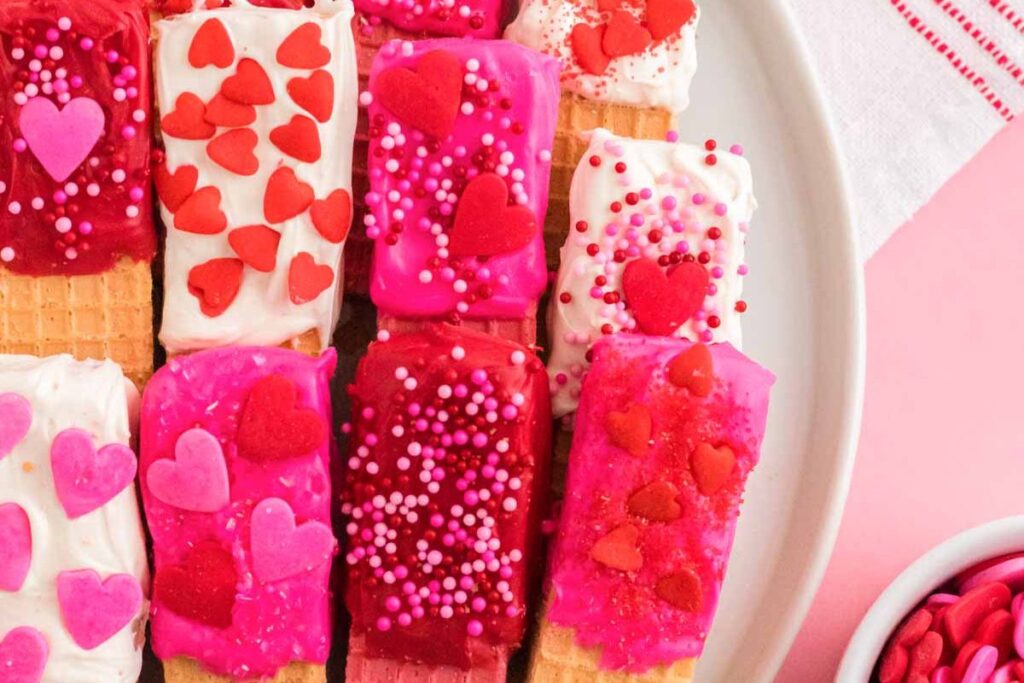 Valentines Day Sugar Wafer Cookies by Sugar and Soul