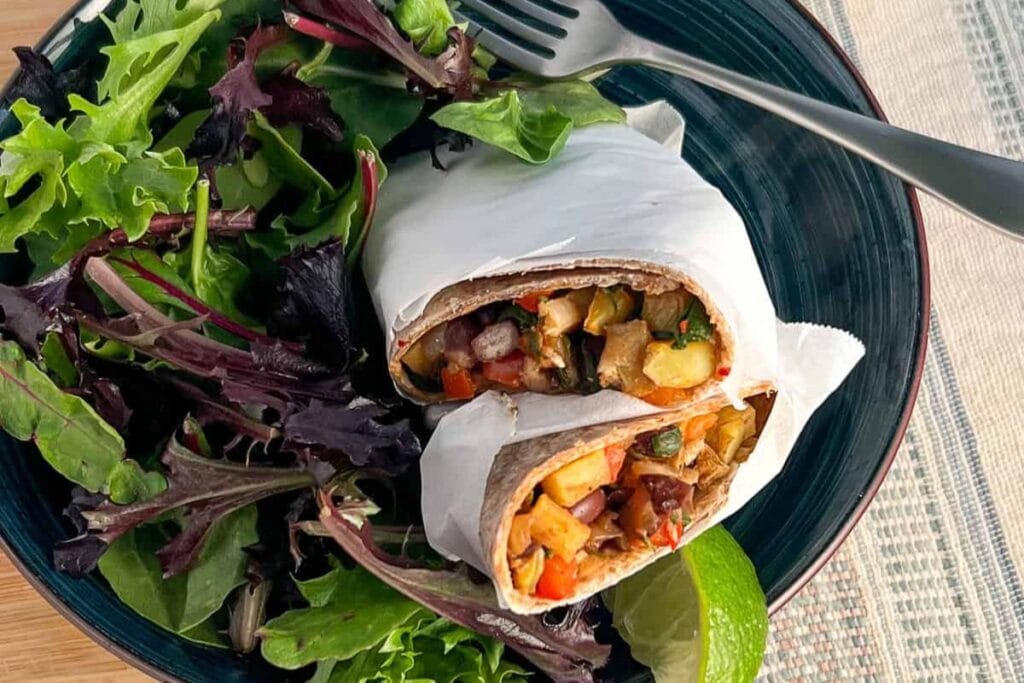 Vegan Breakfast Burrito by Daniels Plate