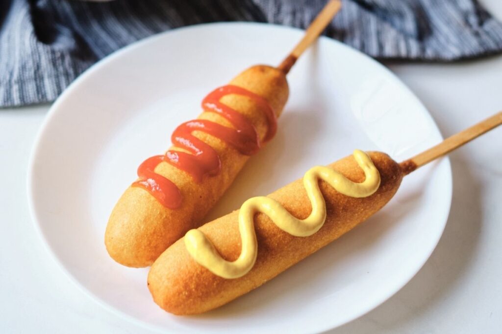 Air Fryer Corn Dogs by Recipes From A Pantry