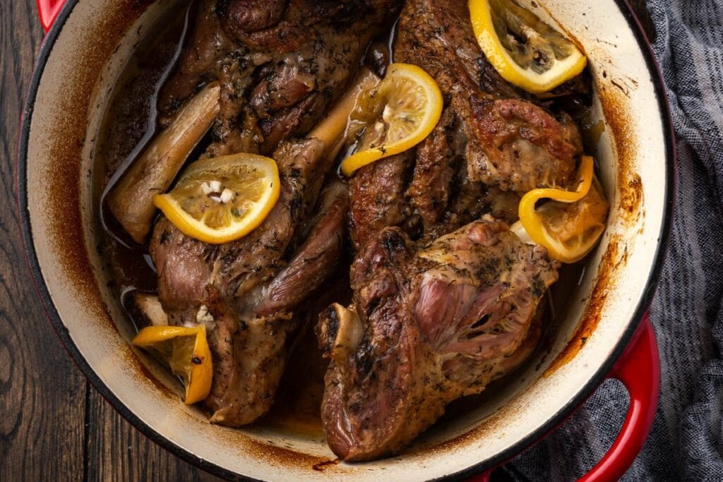 Braised Lamb Shanks by Dutch Oven Daddy