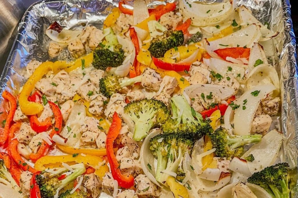 Chicken Pepper Sheet Pan by The Wholesome Spoon