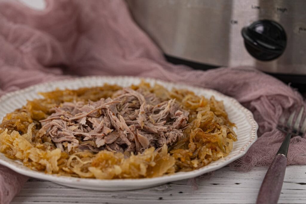 Crockpot Pork and Sauerkraut