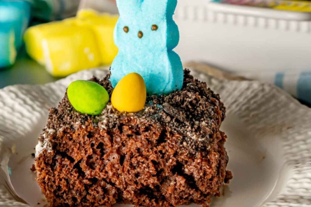 Easter Pudding Poke Cake by Mama Needs Cake