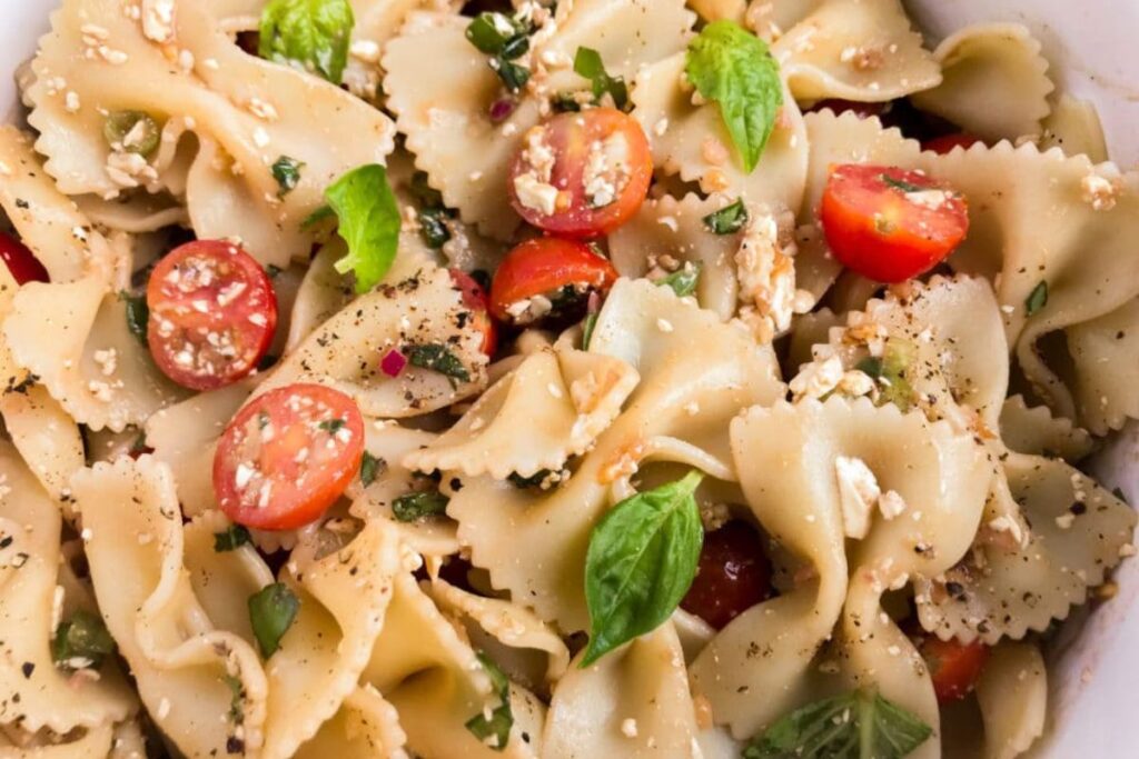 Feta Bruschetta Pasta Salad by Salads4Lunch