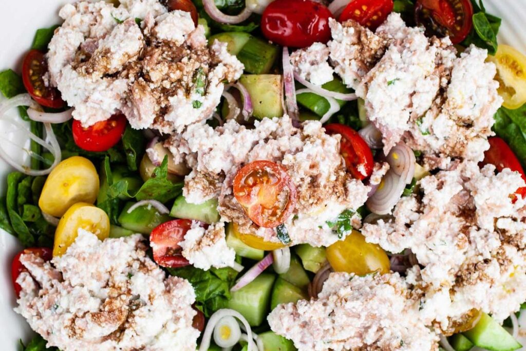 Fresh Tuna Cucumber And Ricotta Cheese Salad by My Chefs Apron