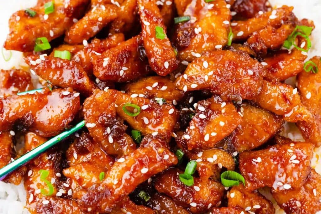 Ginger Crispy Sesame Chicken by Sweet and Savory Meals 1
