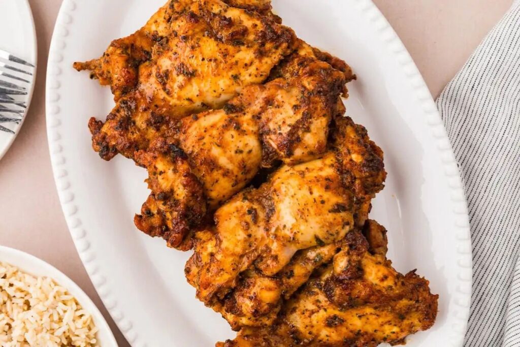 Honey Mustard Chicken Thighs by When Salty and Sweet Unite