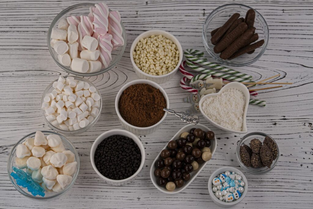 Hot Chocolate Charcuterie Board ingredients
