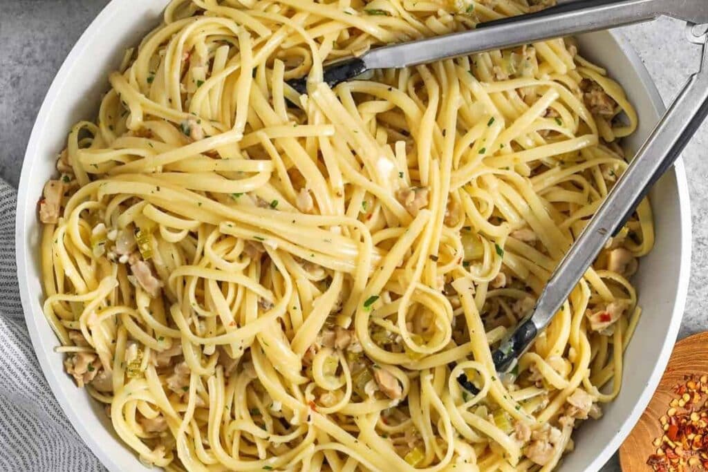 Linguine with Clam Sauce by Spend with Pennies