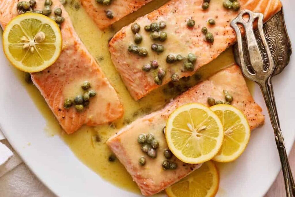 Salmon Piccata by The Dinner Bell