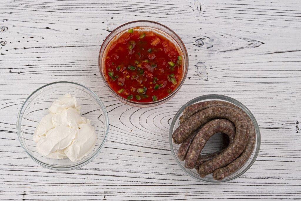 Sausage Cream Cheese Dip ingredients