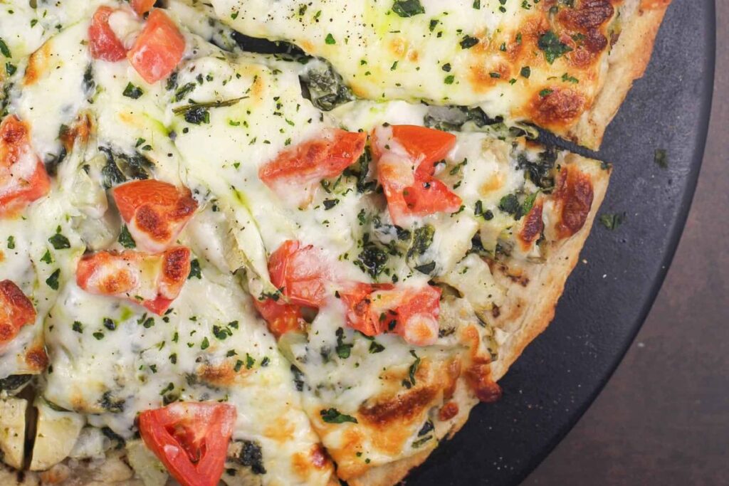 Spinach Artichoke Pizza by Ericas Recipes