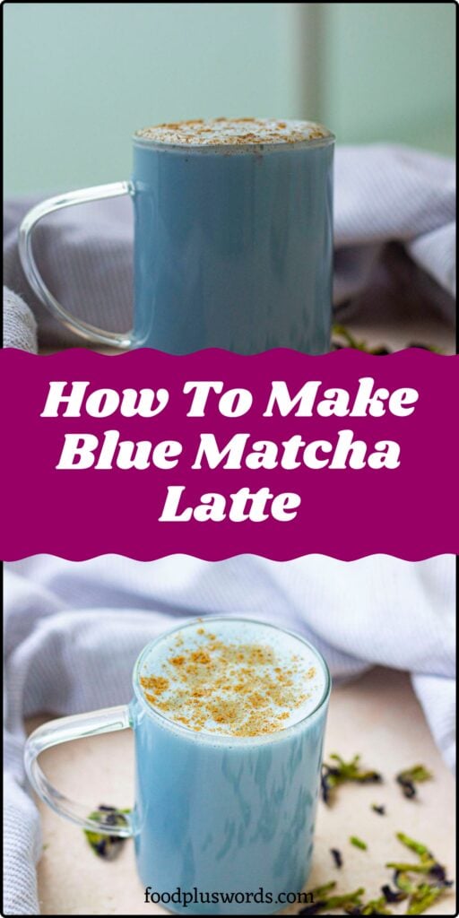blue matcha latte