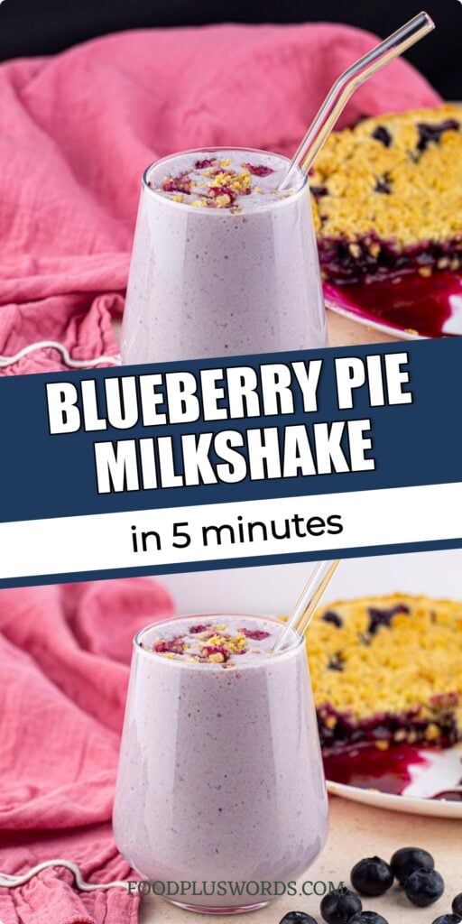 Leftover blueberry pie milkshake