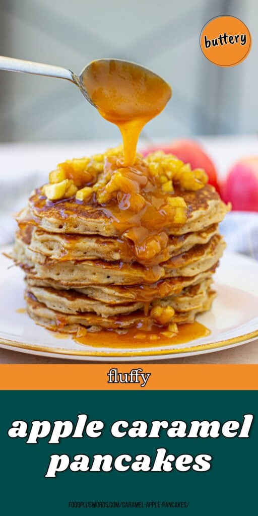 Caramel apple pancakes